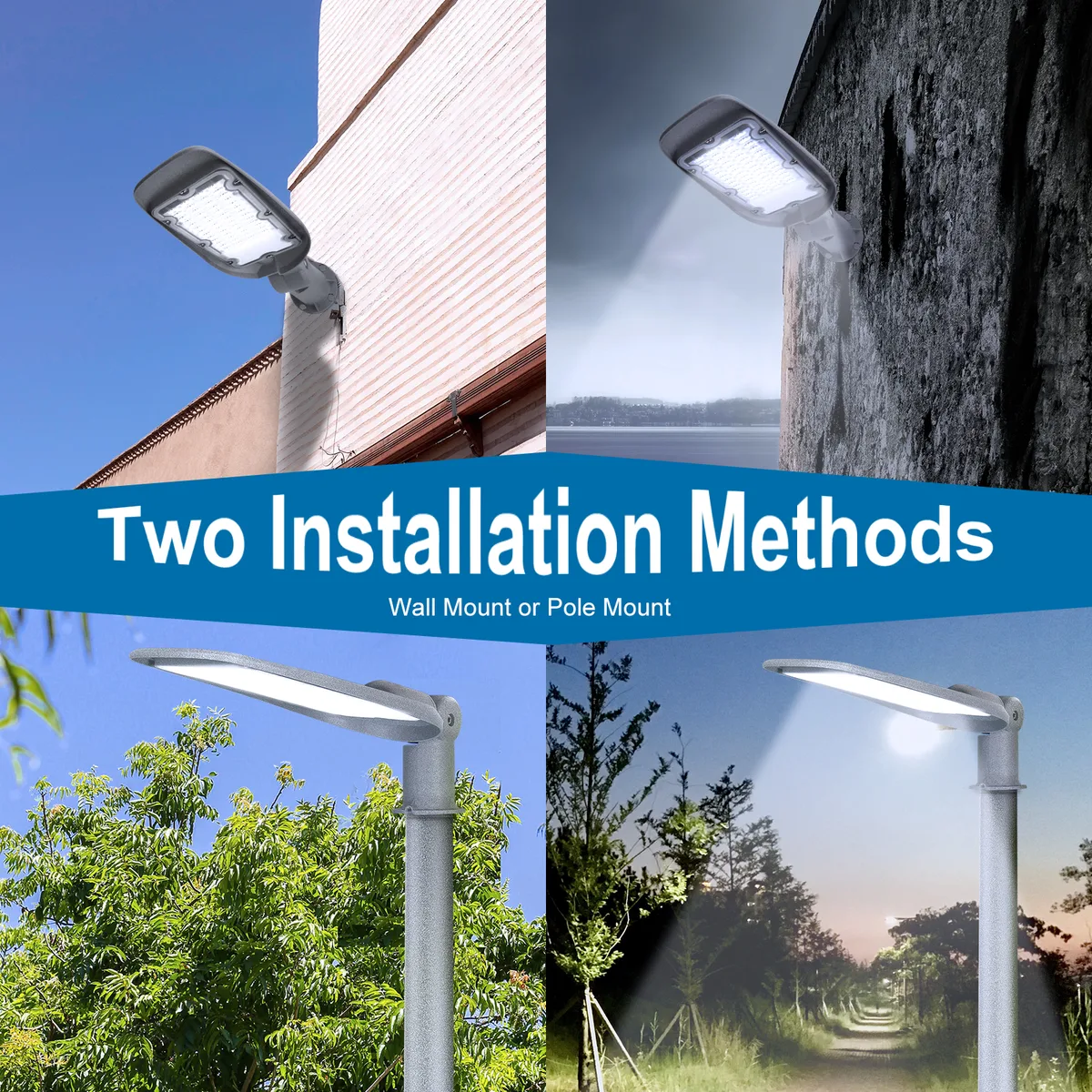 Farola led exterior doble Slim 150w Aigostar 6500k 13200lm — foto 7