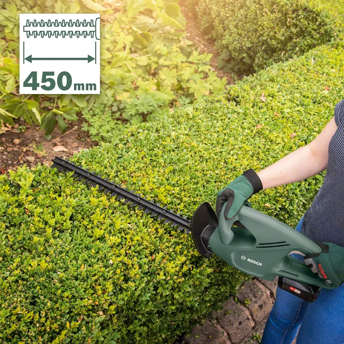 Cortasetos bateria Bosch Easyhedgecut 18-45 1 bateria 18V 2Ah y cargador — foto 5