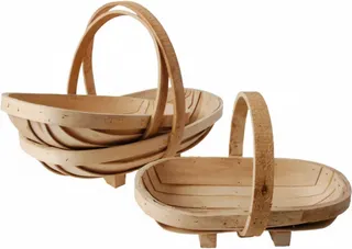 Juego 3 Cestas de Jardin Madera