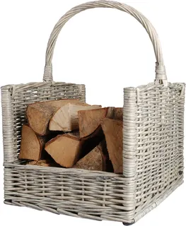 Cesta para Troncos Madera Gris