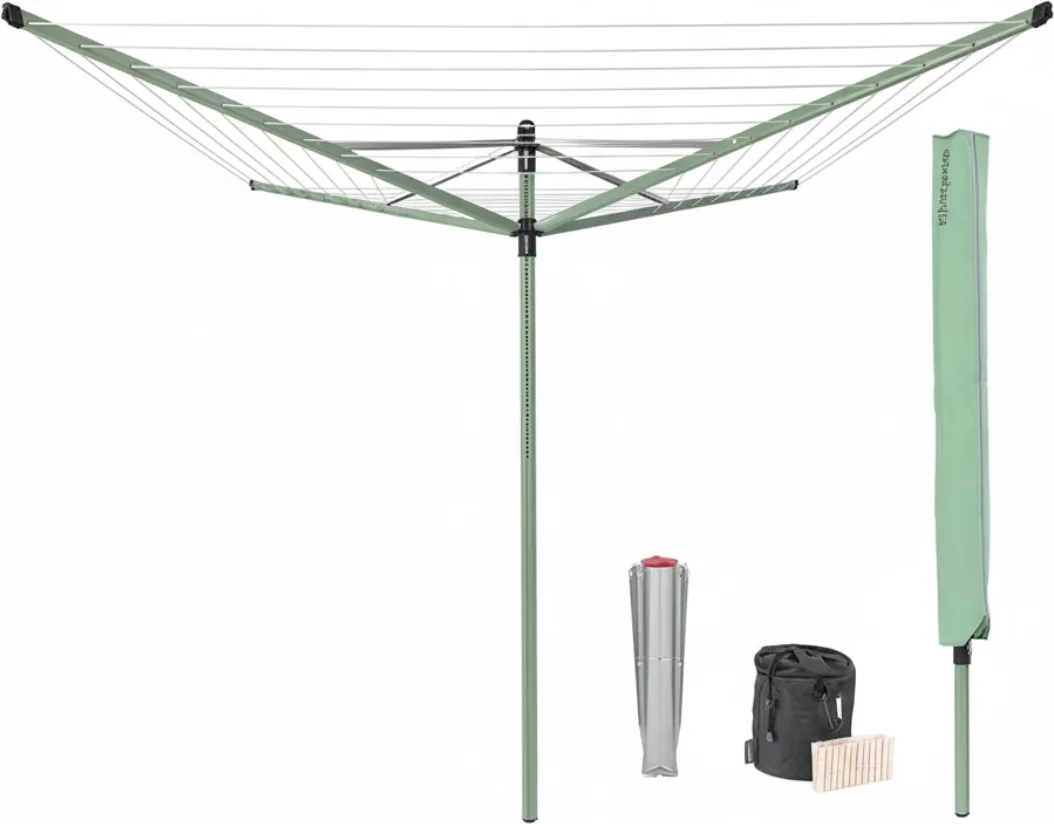 Tendedero Rotary Lift-O-Matic 4 Brazos 50 Metros Leaf Green con Accesorios — foto principal