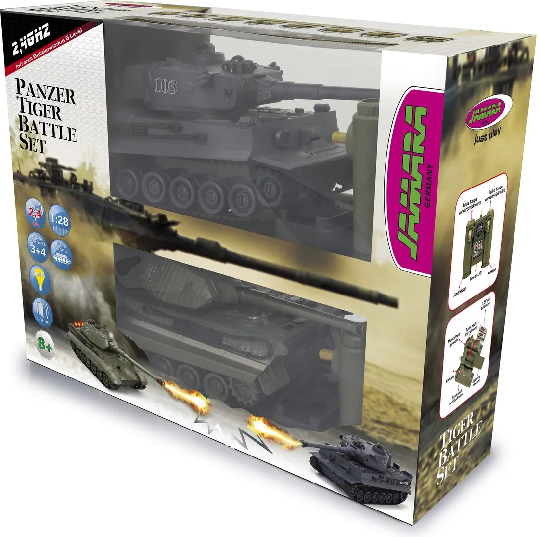 Kit Tanques Teledirigidos Tiger Battle Set 1:28 2,4GHz — foto 2