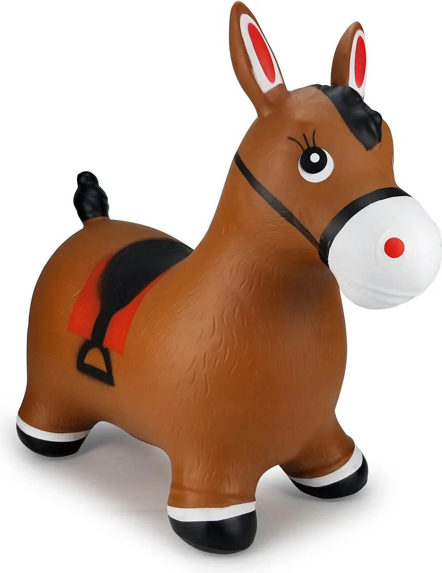 Caballo Saltarin Hinchable - Juguete Animal Marron con Bomba Incluida — foto 3