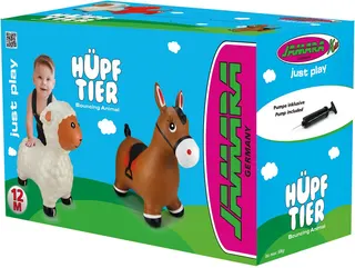 Caballo Saltarin Hinchable - Juguete Animal Marron con Bomba Incluida