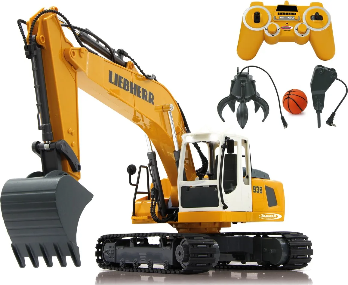 Excavadora Teledirigida Liebherr R936 1:20 2,4GHz Destruction-Set con Pinza y Martillo de Demolicion — foto principal