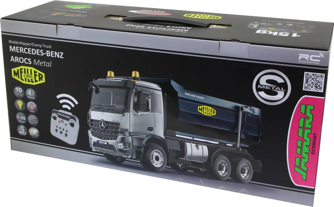 Camion Teledirigido Volquete Mercedes Benz Arocs 1:20 Metal Meiller 2,4GHz — foto 5