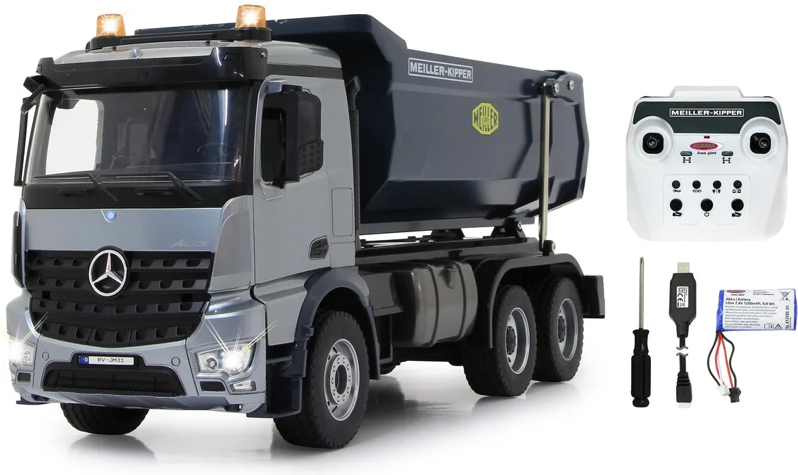Camion Teledirigido Volquete Mercedes Benz Arocs 1:20 Metal Meiller 2,4GHz — foto 6