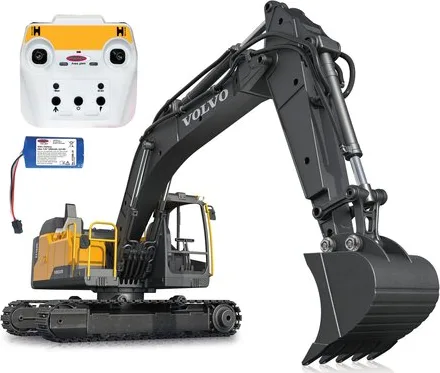 Excavadora Radio Control Volvo EC160E Metal 1:16 con Cubo y Martillo Neumatico 2,4GHz — foto 2