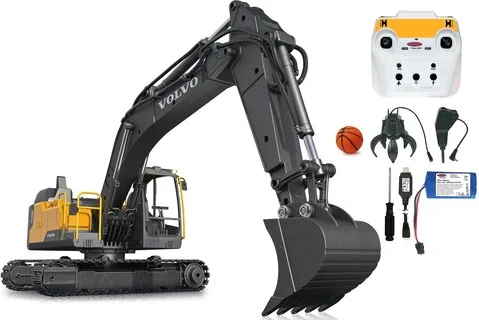 Excavadora Radio Control Volvo EC160E Metal 1:16 con Cubo y Martillo Neumatico 2,4GHz — foto principal