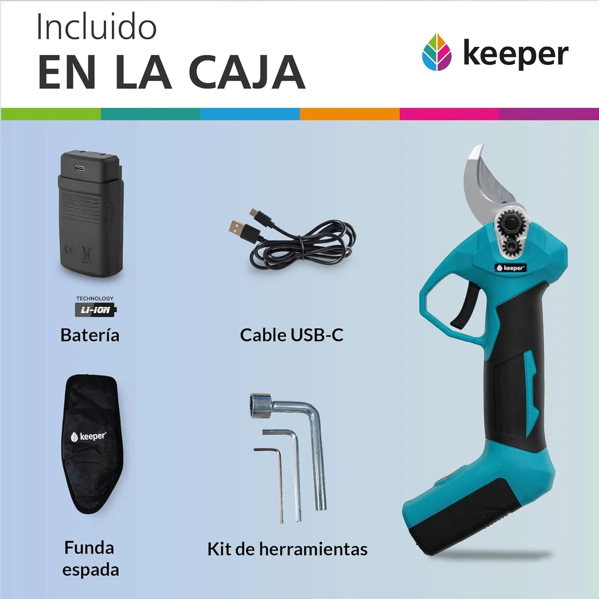 Tijera Poda Bateria Keeper KP25 — foto 2