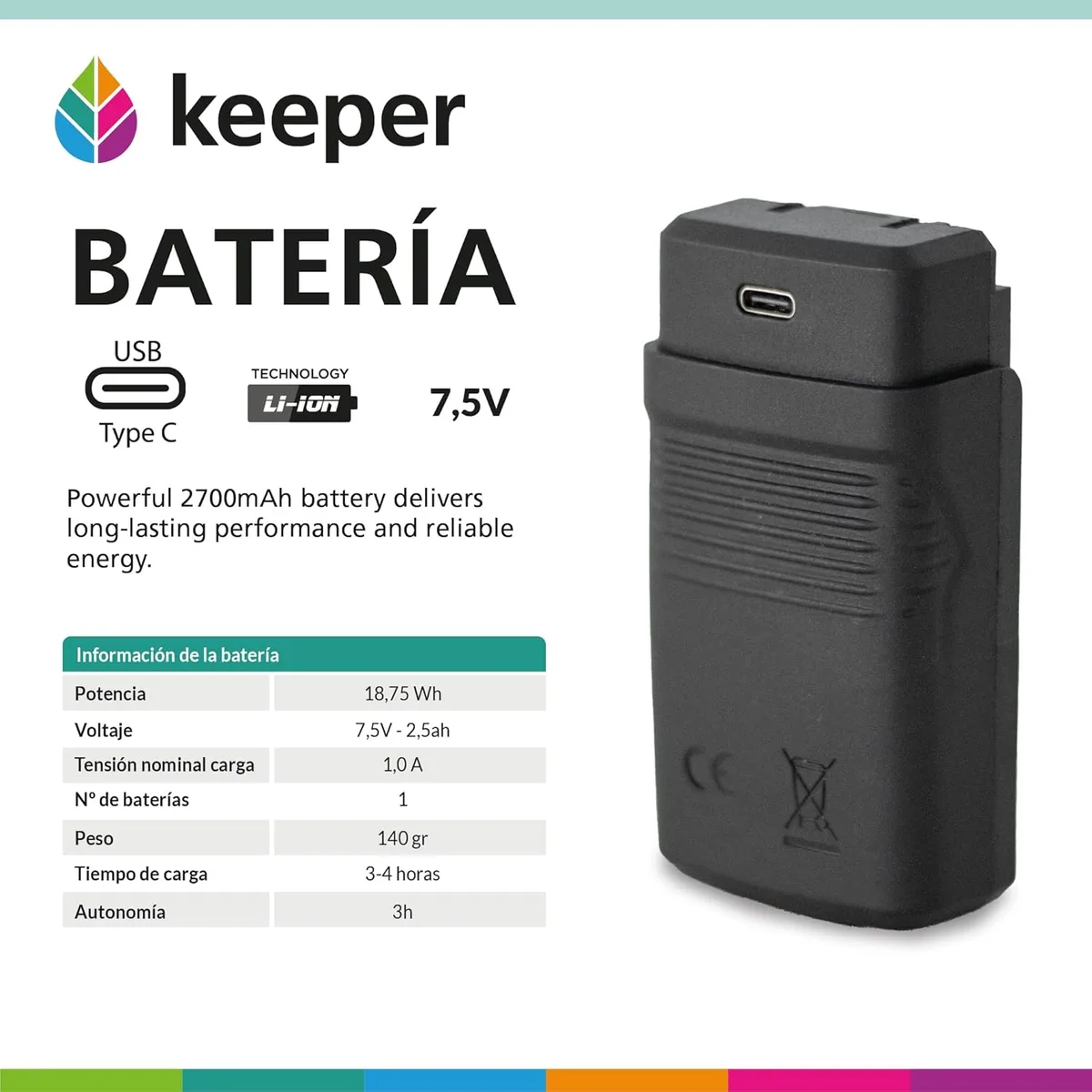Tijera Poda Bateria Keeper KP25 — foto 5