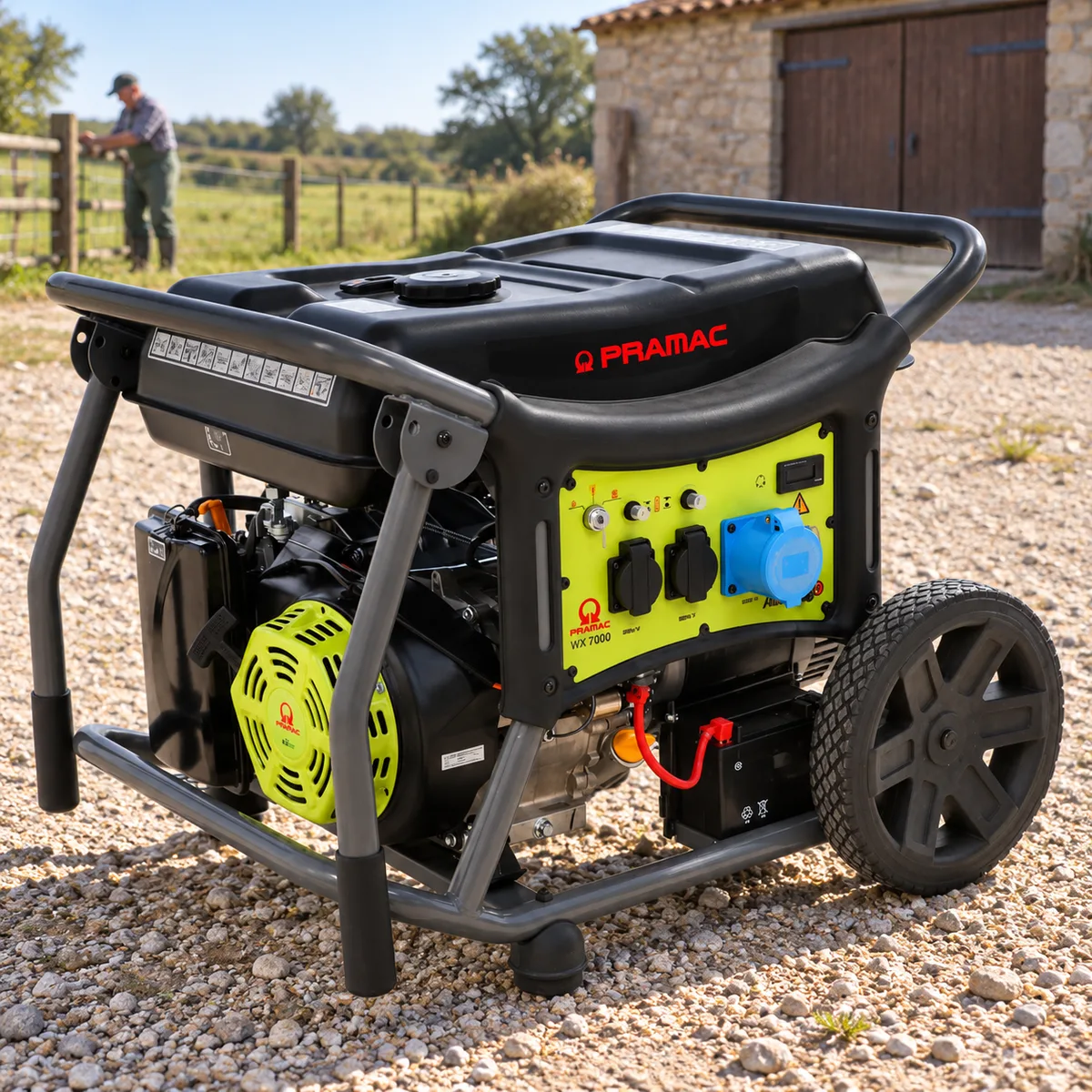 Generador de gasolina Pramac WX 7000 · 5.800 W · arranque eléctrico · AVR — foto 3