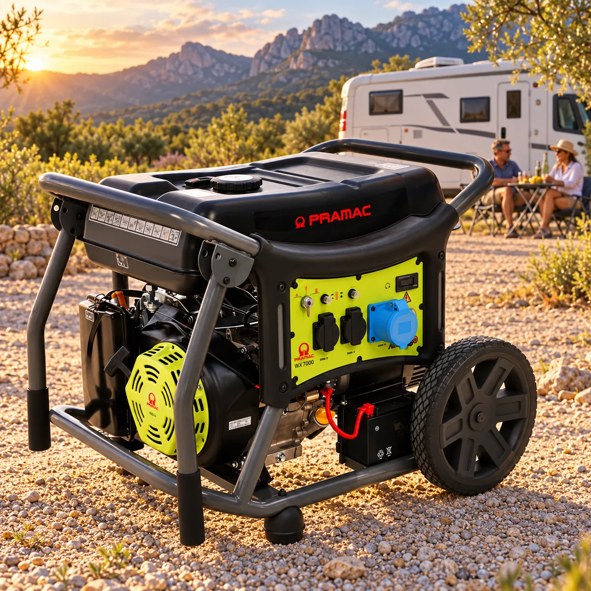 Generador de gasolina Pramac WX 7000 · 5.800 W · arranque eléctrico · AVR — foto 5