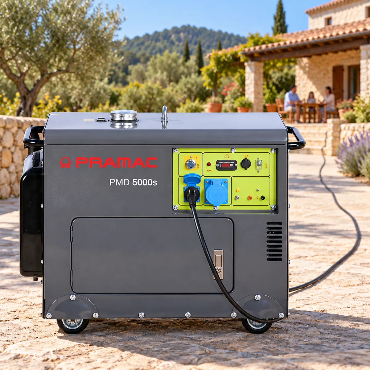 Generador diésel Pramac PMD5000S · 4.500 W · 230 V · arranque eléctrico — foto 5