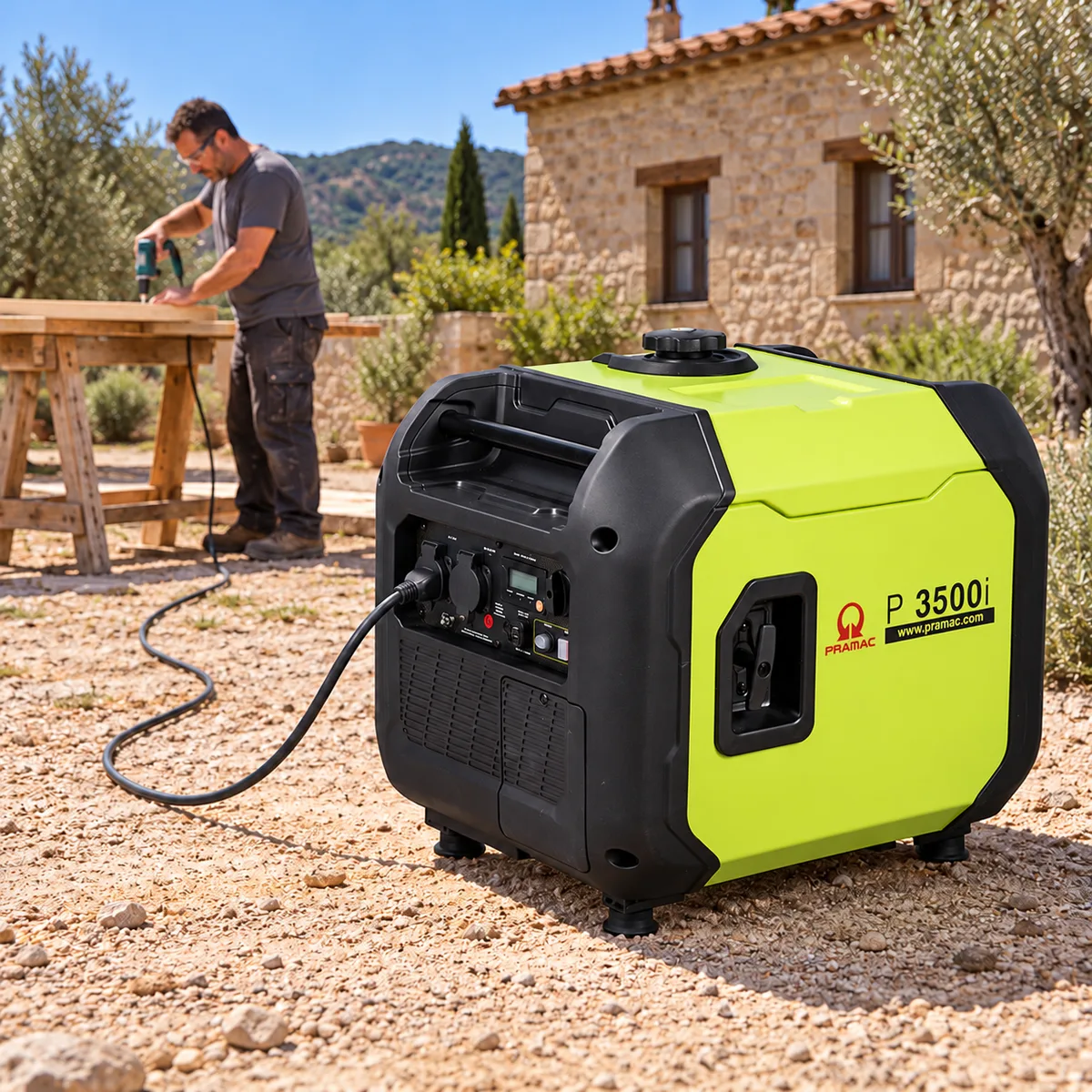 Generador inverter de gasolina Pramac P3500i · 3.000 W · arranque eléctrico — foto 6