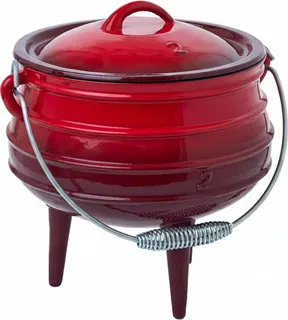 Pote Esmaltado Rojo 6 Litros