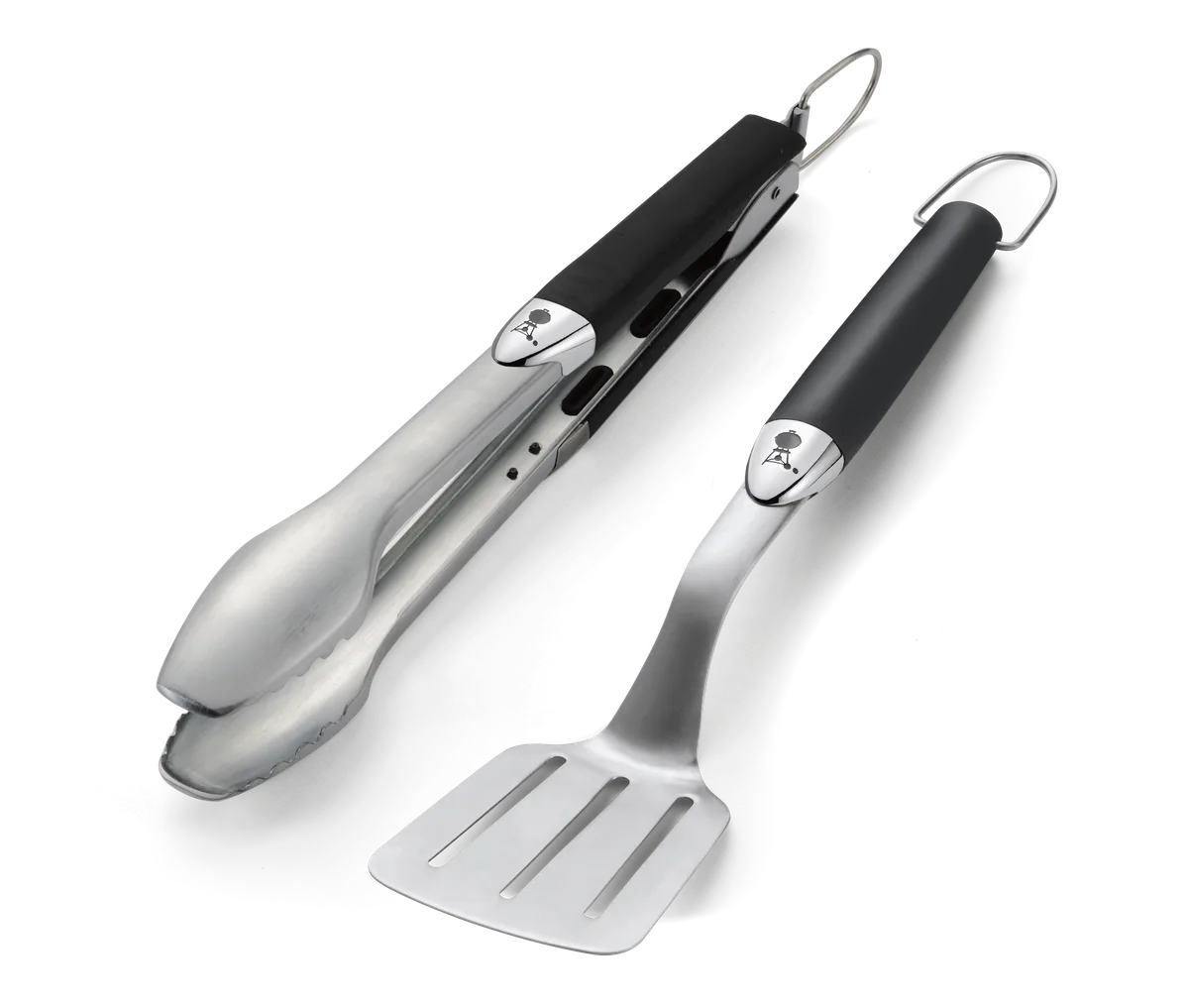 Kit Utensilios Premium - Modelo pequeño, 2 Piezas, Acero Inoxidable, Negro