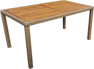 Mesa Acero/Ratan 150 cm