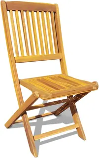 Juego de 2 Sillas Madera Acacia Sin Brazos