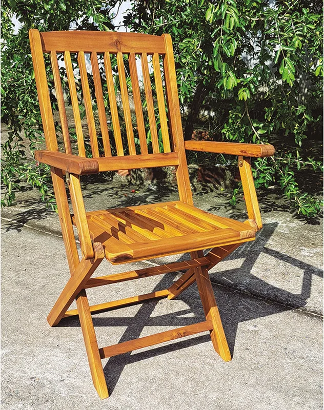 Juego de 2 Sillas Madera Acacia con Brazos — foto principal