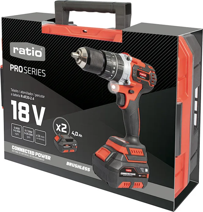 Taladro percutor atornillador batería RATIO ProSeries R-AT20-2.4 — foto 4