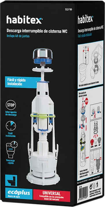 Descarga Cisterna Habitex Wc Universal Interrumpible — foto 3