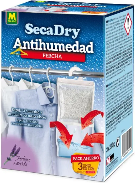 Secadry 3 Perchas Antihumedad