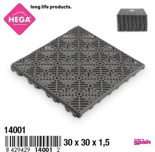 Baldosas Plastico Bahamas Antracita Pack 12 Unidades 30x30 cm — foto 3