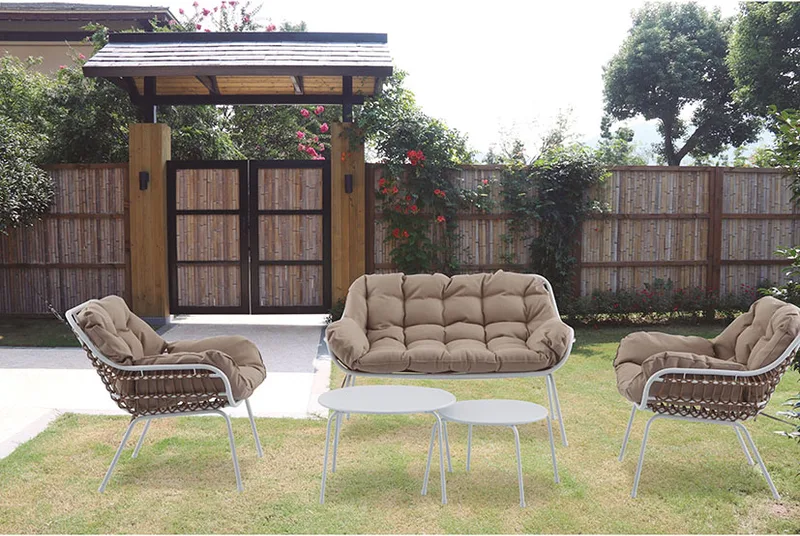 Conjunto Jardin Serie Barcelona 2 Sillones + Sofa + Mesita — foto 4