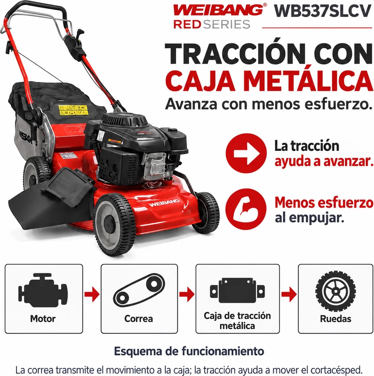 Cortacesped Weibang WB 537SLCV 3 EN 1 — foto 6