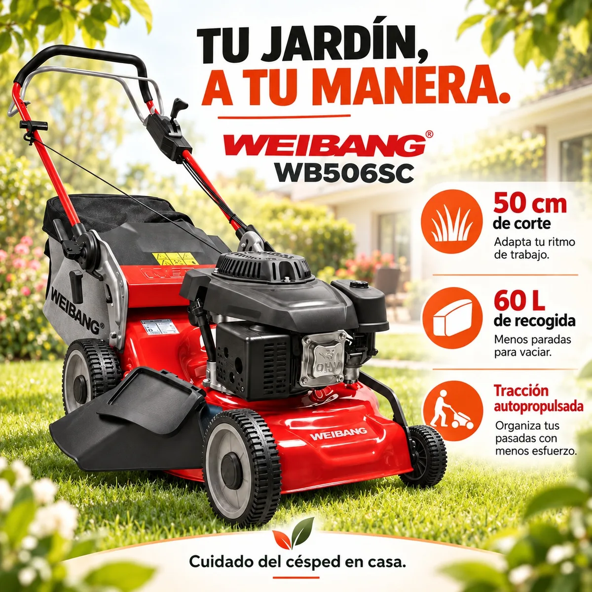 Cortacesped Weibang WB 506SC 3 EN 1 — foto 2
