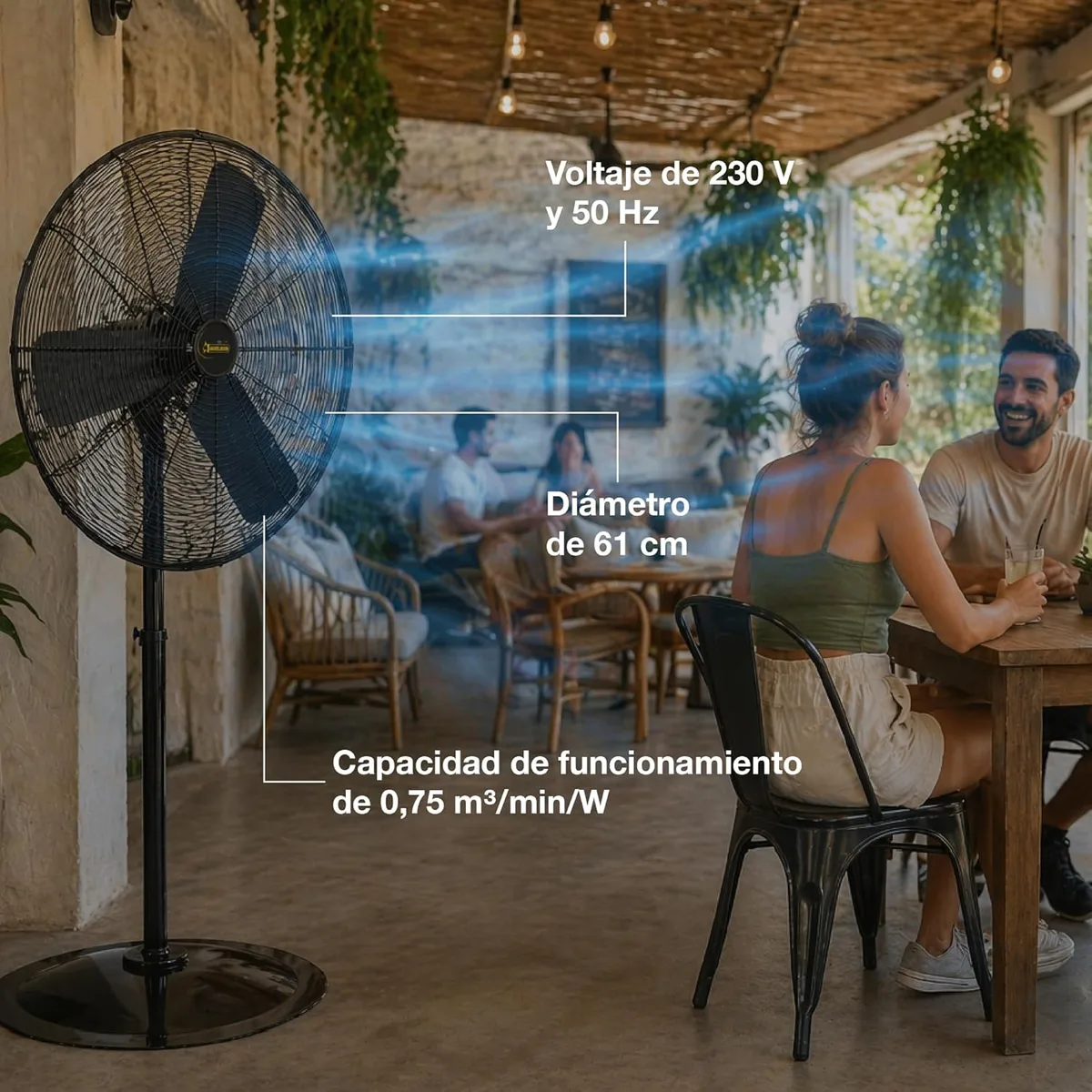 Ventilador Industrial Pie Garland Turbo 24P-V23 61cm — foto 4