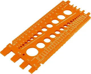 Regleta Calibradora de Tuercas y Tornillos 22cm