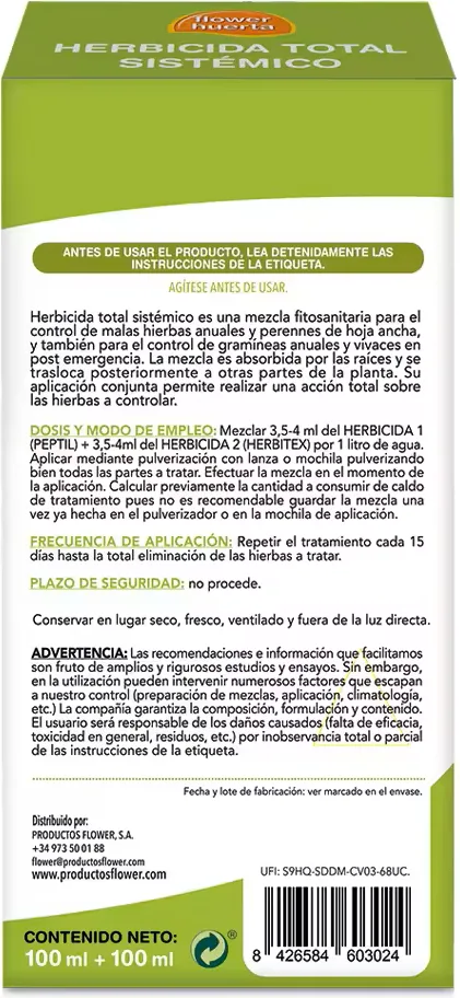 Herbicida Total Sistemico Duopack 100+100 ml — foto 3
