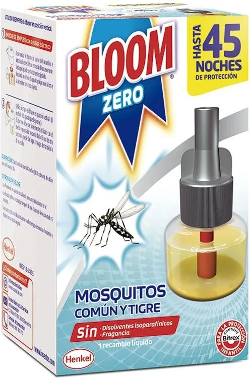 Bloom Zero Insecticida Electrico Antimosquitos Recambio 45 Noches