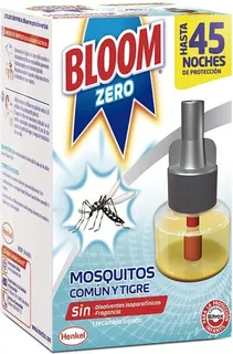 Bloom Zero Insecticida Electrico Antimosquitos Recambio 45 Noches