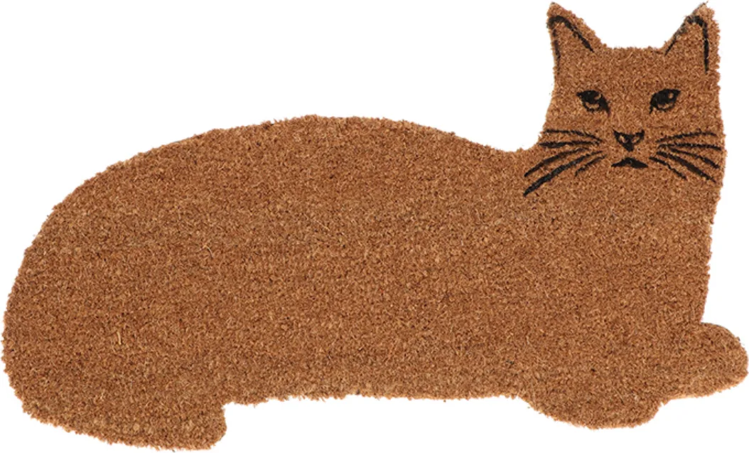 Felpudo Figura Gato Fibra de Coco — foto 2
