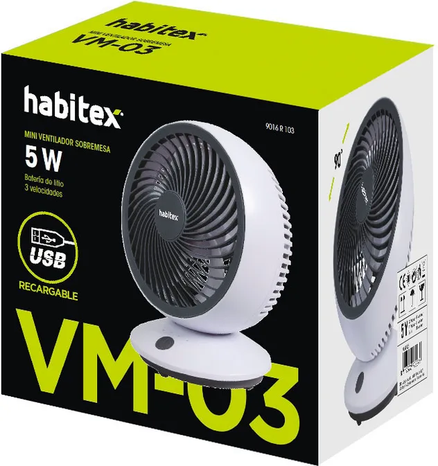 Mini Ventilador Recargable Batería USB — foto 4