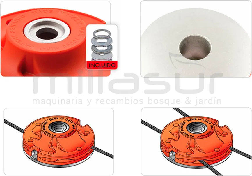 Cabezal Desbrozadora Universal Nylsaw Diente Tiburon Whips — foto 5