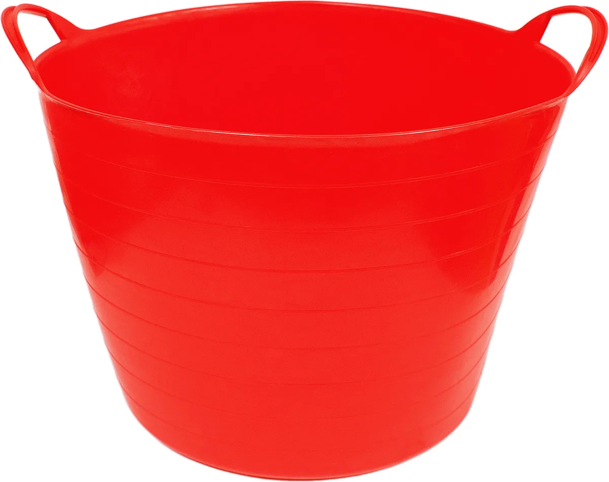 Cesto Vendimia / Capazo Plastico 42l Rojo