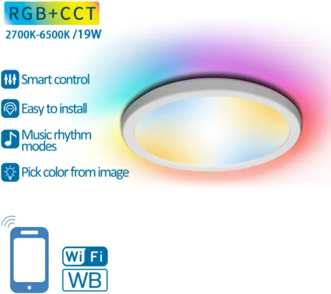 Lampara Techo Wifi Smart Ultrathin 19W — foto 7
