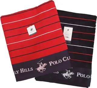Toalla Playa 90x160cm Polo Club Roja