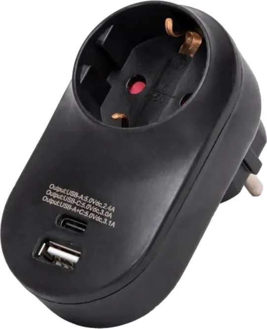 Enchufe Conversion Aleman 16A Negro — foto 3
