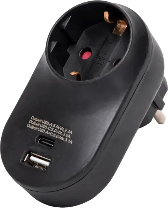Enchufe Conversion Aleman 16A Negro — foto 5