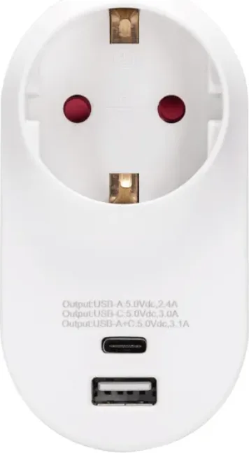 Enchufe Conversion Aleman 16A Blanco