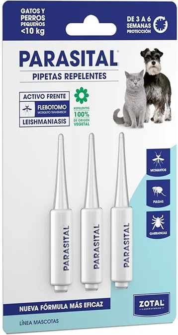 Parasital Pack 3 Pipetas Perros Pequeños y Gatos