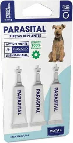Parasital Pack 3 Pipetas Perros Medianos 10-25 Kg