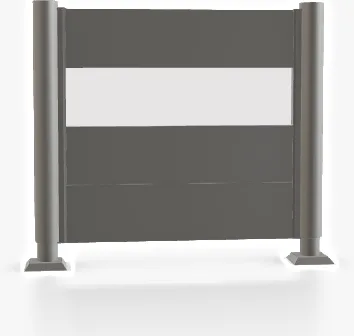 Pantalla Privacidad Con Panel 135x180 Gris Cuarzo