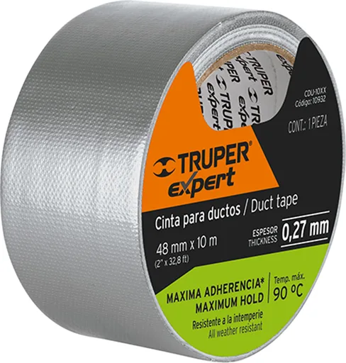 Cinta Americana Max Adherencia Truper 48mm x 10 Metros Gris