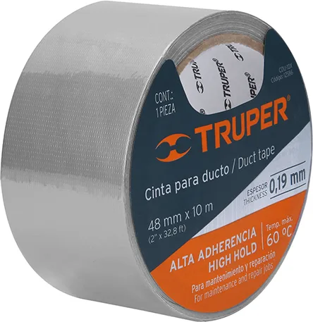 Cinta Americana Truper 48mm x 10 Metros Gris